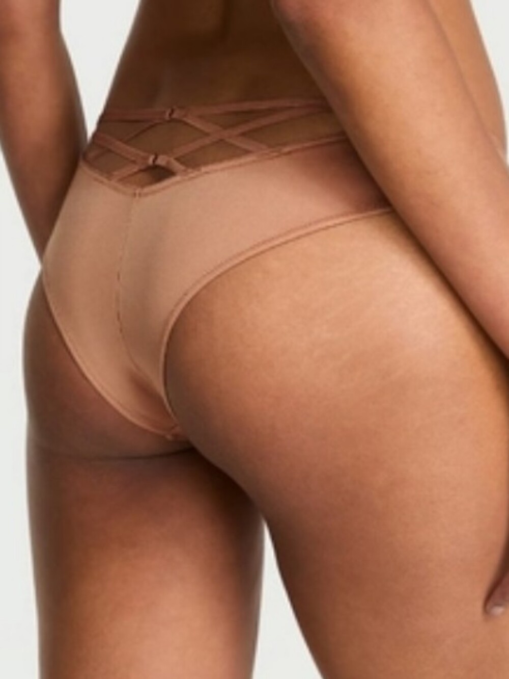 Victoria's secret very sexy Smooth Strappy Back tanga panty TOFFEE TAN XLARGE